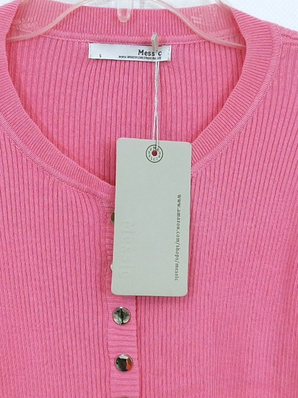 Pink Ribbed Top S, Messic - Picture 4 of 4